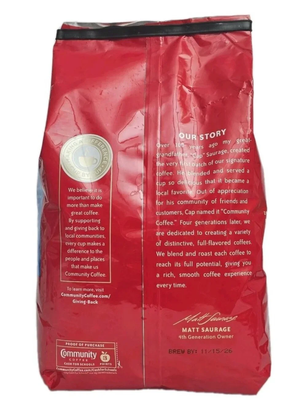 2-PACK Community Breakfast Blend Ground Coffee Medium Roast 32 Oz Each Bag
